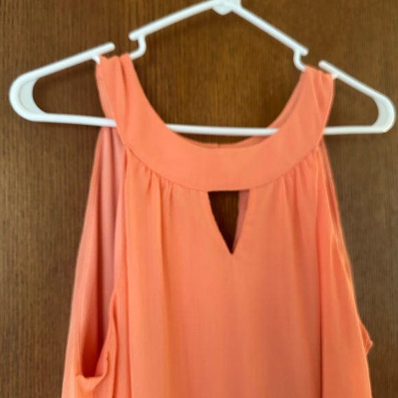 AB Studio *apricot* Flowy Tank with Lace Hem Large - Picture 7 of 7